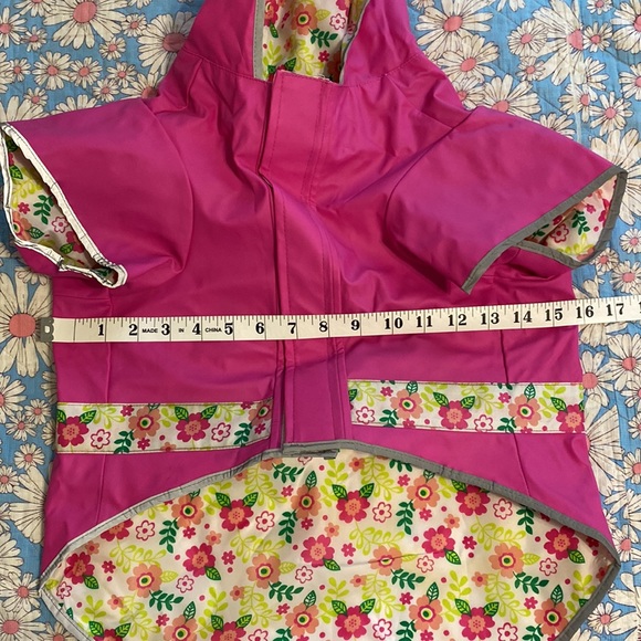 Dog reversible floral rain jacket coat XL - Picture 9 of 11